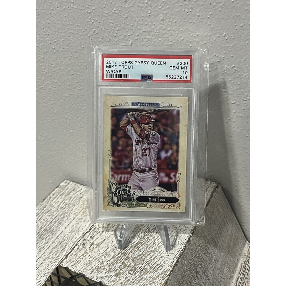 2017 Topps Gypsy Queen Mike Trout #200 W/Cap SP PSA 10 GEM MINT LA Angels
